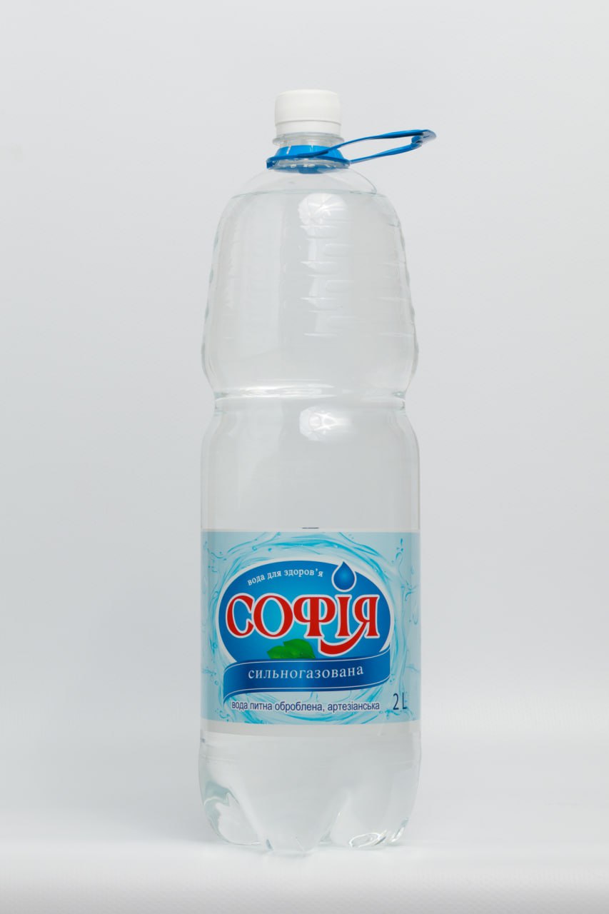 Вода питна артезіанська СОФІЯ сильногазована 2,0 л.